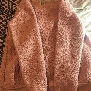 Fuzzy pink sweatshirt